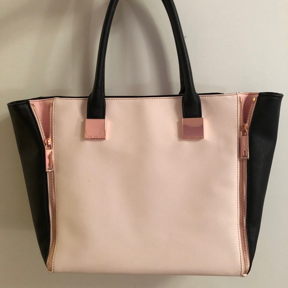 ted baker black and rose gold bag